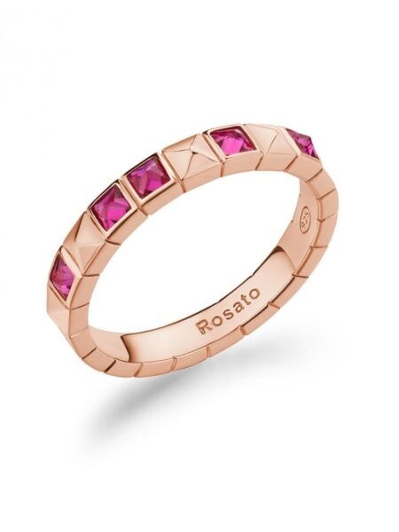 Rosato Moderní bronzový prsten se zirkony Cubica RZCU93 56 mm