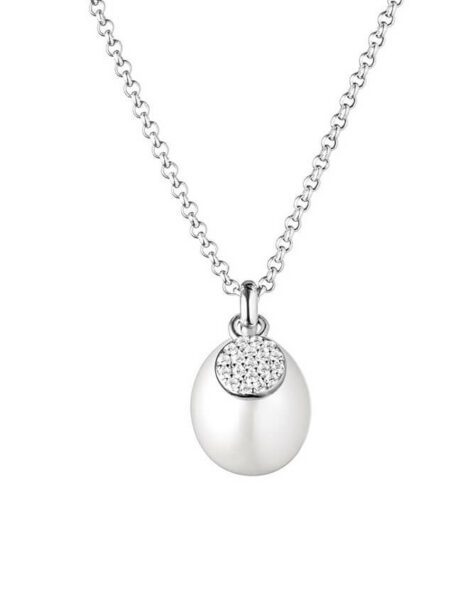 Silvego Elegantní stříbrný náhrdelník s perlou Ilaria GRP20479PW (řetízek
