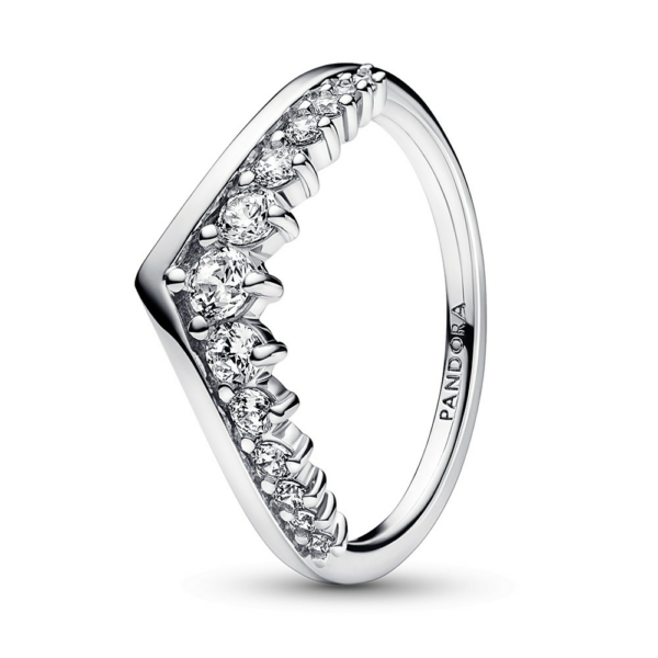 Pandora Třpytivý stříbrný prsten se zirkony 192320C01 58 mm