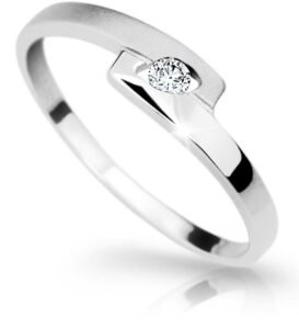 Cutie Diamonds Elegantní prsten z bílého zlata s briliantem DZ6725-1284-00-X-2 57 mm