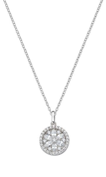 Amen Třpytivý stříbrný náhrdelník se zirkony Flower of Life CLFLBBZ1 (řetízek