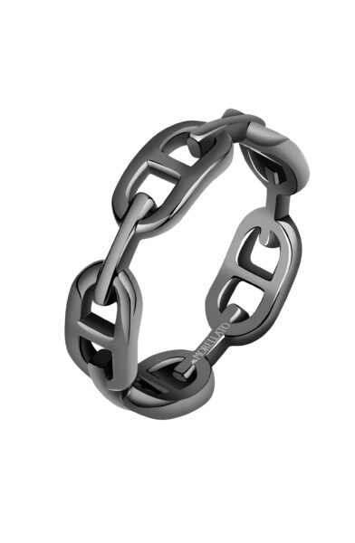 Morellato Nadčasový černý prsten z oceli Catene SATX250 63 mm