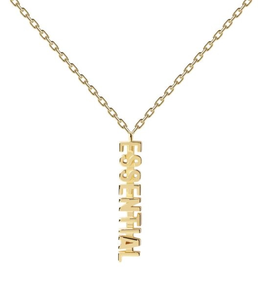 PDPAOLA Elegantní pozlacený náhrdelník ESSENTIAL Gold CO01-414-U (řetízek
