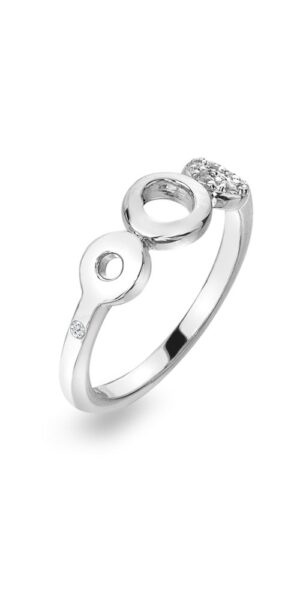 Hot Diamonds Elegantní stříbrný prsten s diamantem Balance DR243 50 mm