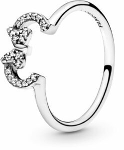 Pandora Třpytivý stříbrný prsten Minnie Disney 197509CZ 60 mm