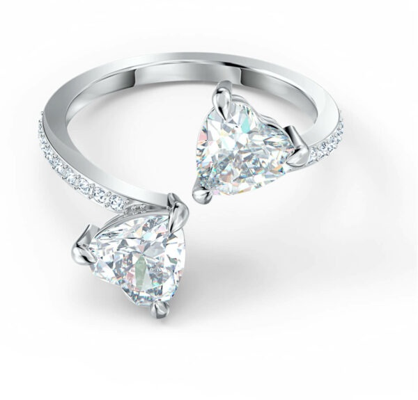 Swarovski Luxusní otevřený prsten s krystaly Swarovski Attract Soul 5535191 50 mm