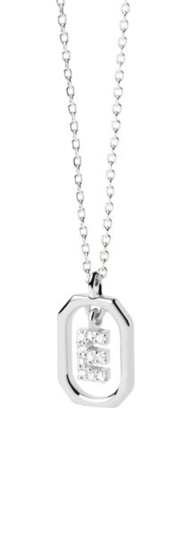 PDPAOLA Půvabný stříbrný náhrdelník písmeno "E" LETTERS CO02-516-U (řetízek