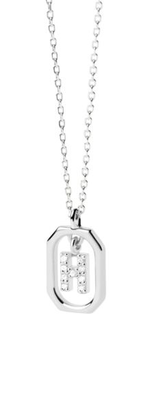 PDPAOLA Půvabný stříbrný náhrdelník písmeno "H" LETTERS CO02-519-U (řetízek