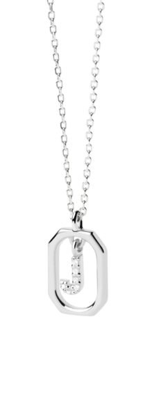 PDPAOLA Půvabný stříbrný náhrdelník písmeno "J" LETTERS CO02-521-U (řetízek