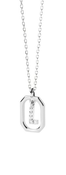 PDPAOLA Půvabný stříbrný náhrdelník písmeno "L" LETTERS CO02-523-U (řetízek