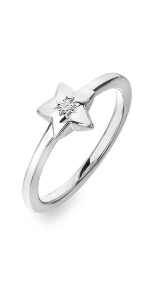 Hot Diamonds Hravý stříbrný prsten s diamantem Most Loved DR242 51 mm