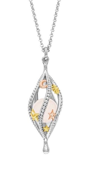 Engelsrufer Půvabný stříbrný náhrdelník s růženínem ERN-UNIVERSE-RQ-TRI (řetízek