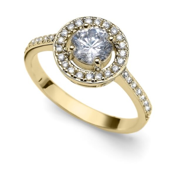 Oliver Weber Elegantní pozlacený prsten Sunshine 63268G 57 mm