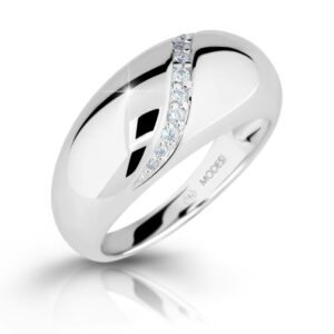 Modesi Nepřehlédnutelný stříbrný prsten se zirkony M16017 58 mm