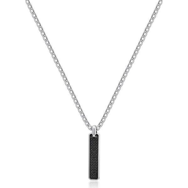 Brosway Módní ocelový náhrdelník s kubickými zirkony Backliner BIK111