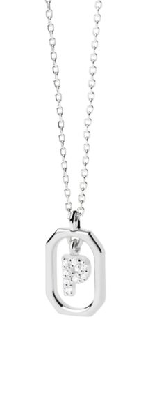 PDPAOLA Půvabný stříbrný náhrdelník písmeno "P" LETTERS CO02-527-U (řetízek
