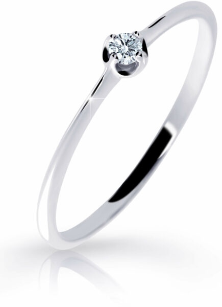 Cutie Diamonds Jemný prsten z bílého zlata s briliantem DZ6729-2931-00-X-2 55 mm