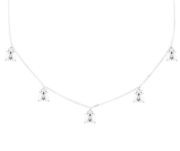 PDPAOLA Veselý stříbrný náhrdelník s krásnými včeličkami NEST Silver CO02-200-U