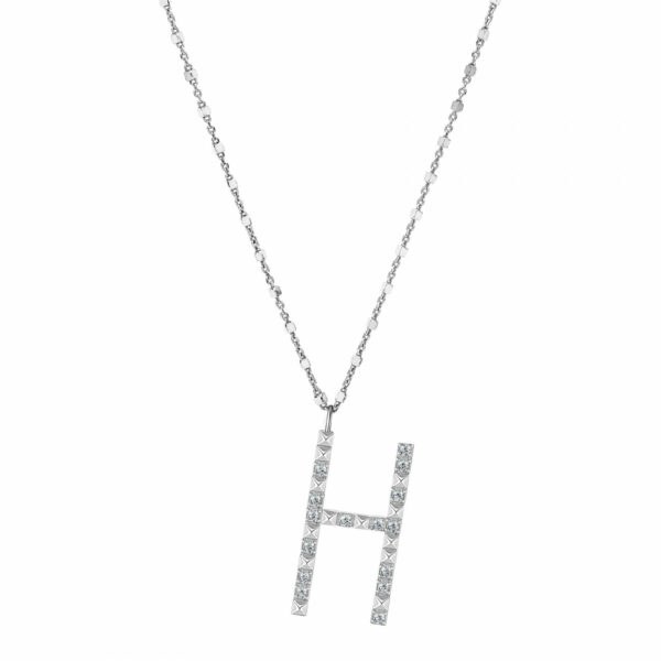 Rosato Stříbrný náhrdelník s přívěskem H Cubica RZCU08 (řetízek