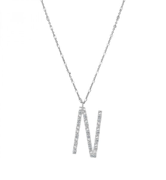 Rosato Stříbrný náhrdelník s přívěskem N Cubica RZCU14 (řetízek