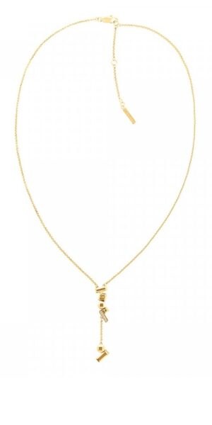 Calvin Klein Půvabný pozlacený náhrdelník s krystaly 35000232