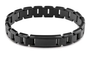 Calvin Klein Černý ocelový náramek pro muže Link 35000288