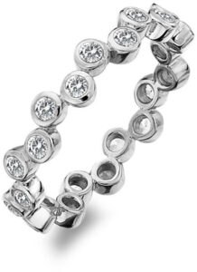 Hot Diamonds Luxusní stříbrný prsten s topazy Willow DR208 51 mm