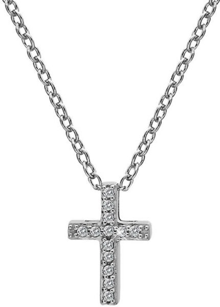 Hot Diamonds Stříbrný náhrdelník s křížkem Micro Bliss DP696 (řetízek