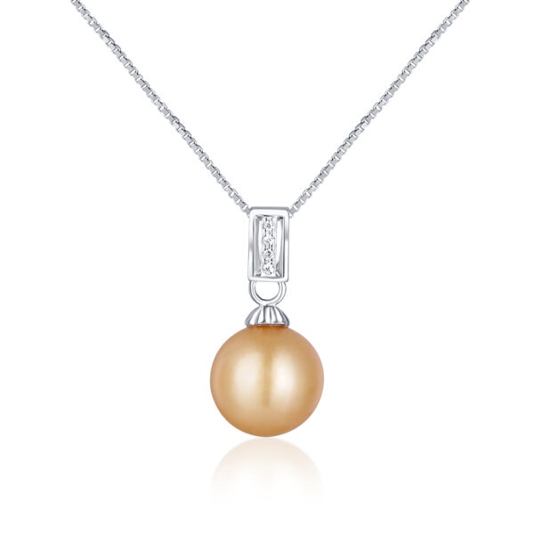 JwL Luxury Pearls Elegantní stříbrný náhrdelník se zlatou perlou jižního Pacifiku JL0734 (řetízek