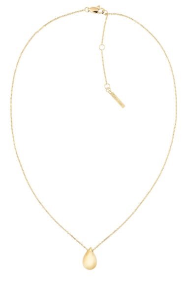 Calvin Klein Elegantní pozlacený náhrdelník z oceli Sculptured Drops 35000084