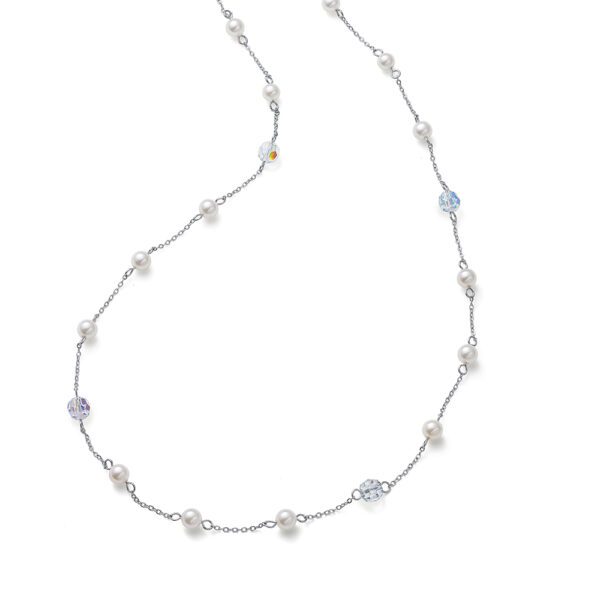 Oliver Weber Jemný ocelový náhrdelník s perličkami Away 12257