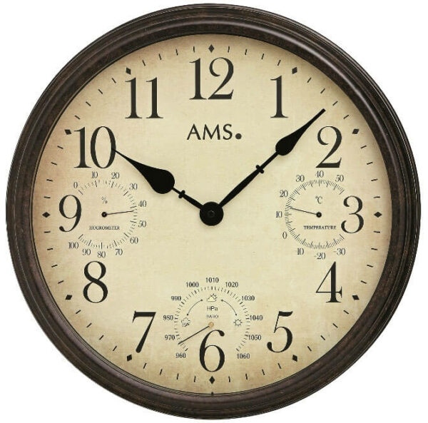 AMS Design Nástěnné hodiny s teploměrem