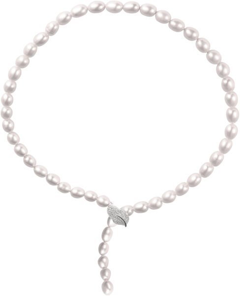 JwL Luxury Pearls Luxusní perlový náhrdelník se zirkony JL0596