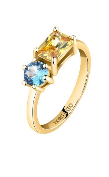 Morellato Půvabný pozlacený prsten s kubickými zirkony Colori SAVY09 52 mm