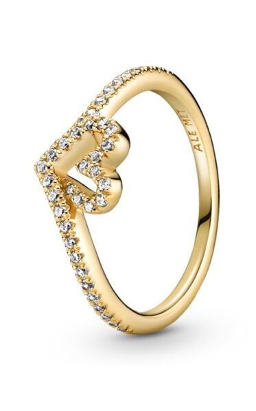 Pandora Romantický pozlacený prsten s diadémem Shine 169302C01 58 mm