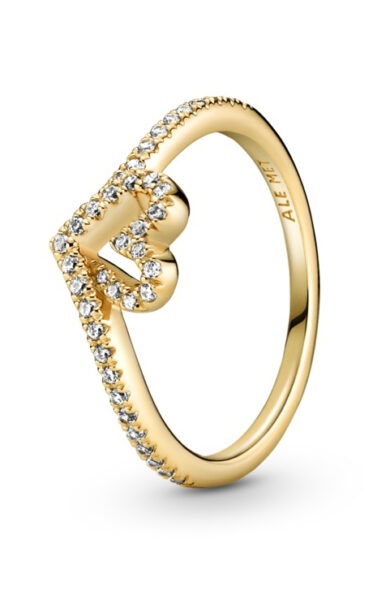 Pandora Romantický pozlacený prsten s diadémem Shine 169302C01 56 mm