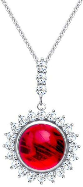 Preciosa Stříbrný náhrdelník Camellia 6106 63 (řetízek