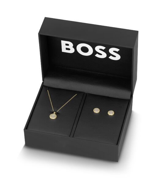 Hugo Boss Luxusní sada pozlacených šperků Medallion 1570149 (náhrdelník