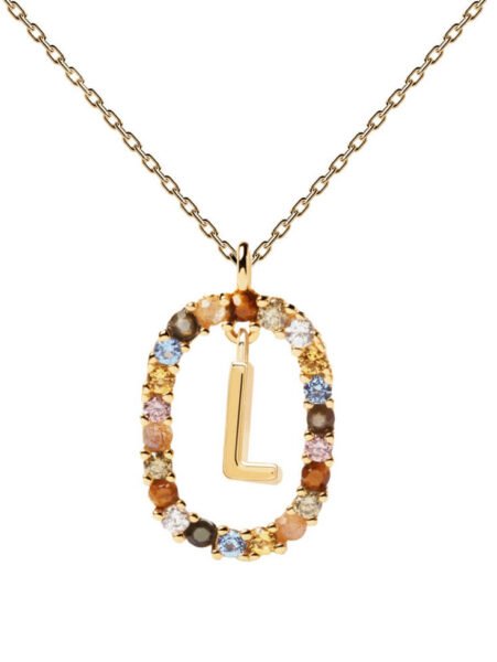 PDPAOLA Krásný pozlacený náhrdelník písmeno "L" LETTERS CO01-271-U (řetízek
