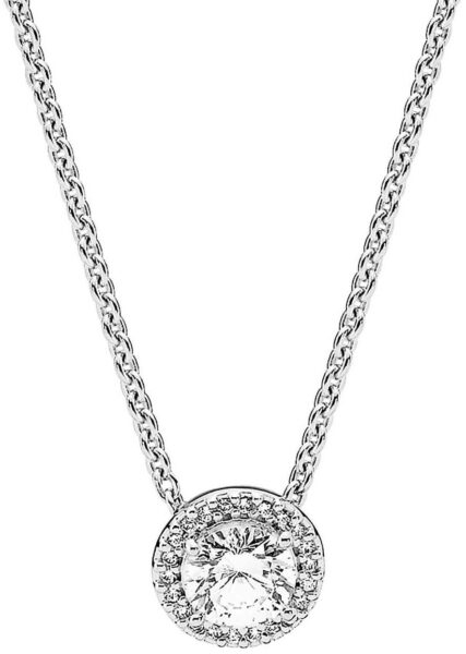 Pandora Stříbrný náhrdelník s třpytivým přívěskem 396240CZ-45