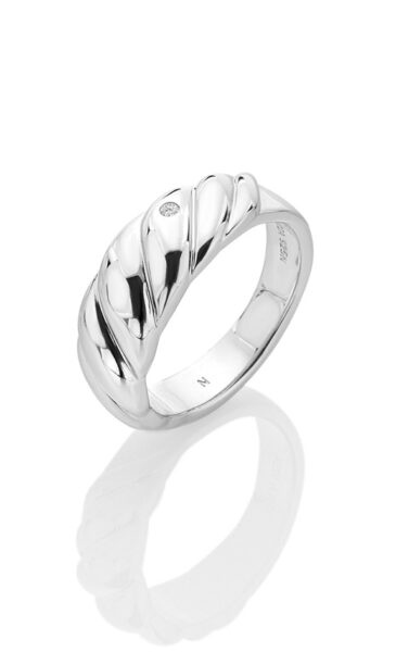 Hot Diamonds Elegantní stříbrný prsten s diamantem Most Loved DR239 52 mm