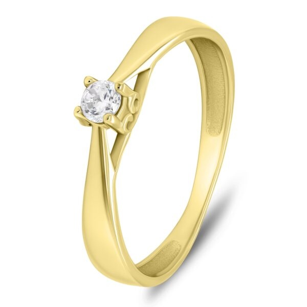 Brilio Nadčasový zásnubní prsten ze žlutého zlata GR114YAU 62 mm