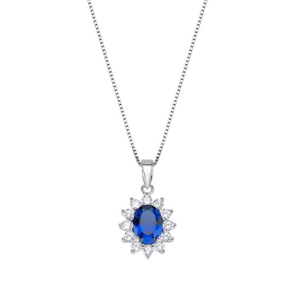 Amen Půvabný stříbrný náhrdelník se zirkony Lady CLLDGBBBL (řetízek