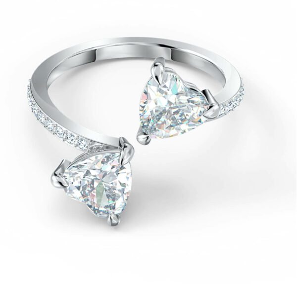 Swarovski Luxusní otevřený prsten s krystaly Swarovski Attract Soul 5535191 52 mm