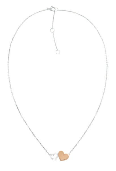 Tommy Hilfiger Slušivý ocelový náhrdelník se srdíčky Enamel Hearts 2780743