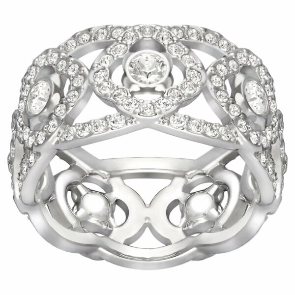 Swarovski Masivní prsten s krystaly Swarovski Daylight 5184571 52 mm