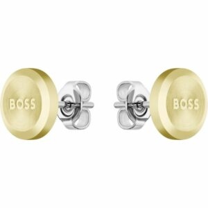 Hugo Boss Minimalistické pozlacené náušnice Yann 1580478