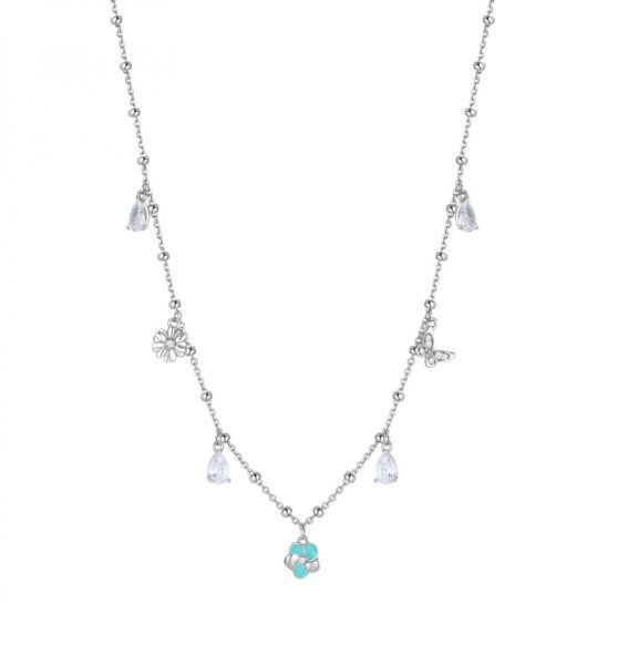 Rosato Půvabný stříbrný náhrdelník s přívěsky Gaia RZGA03