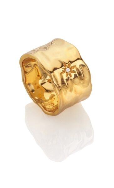 Hot Diamonds Luxusní pozlacený prsten s diamantem Jac Jossa Soul DR253 55 mm