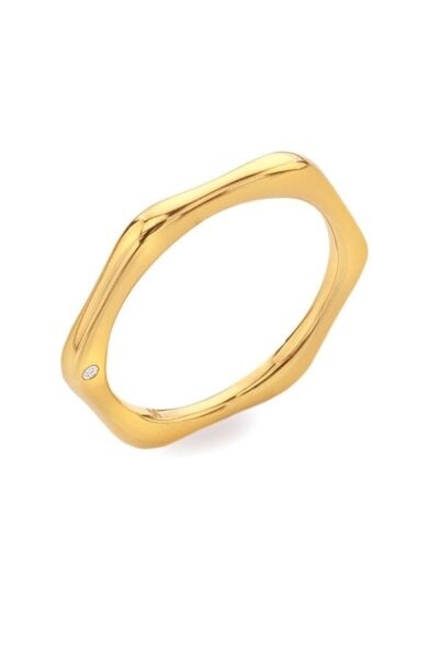 Hot Diamonds Minimalistický pozlacený prsten s diamantem Jac Jossa Soul DR251 52 mm